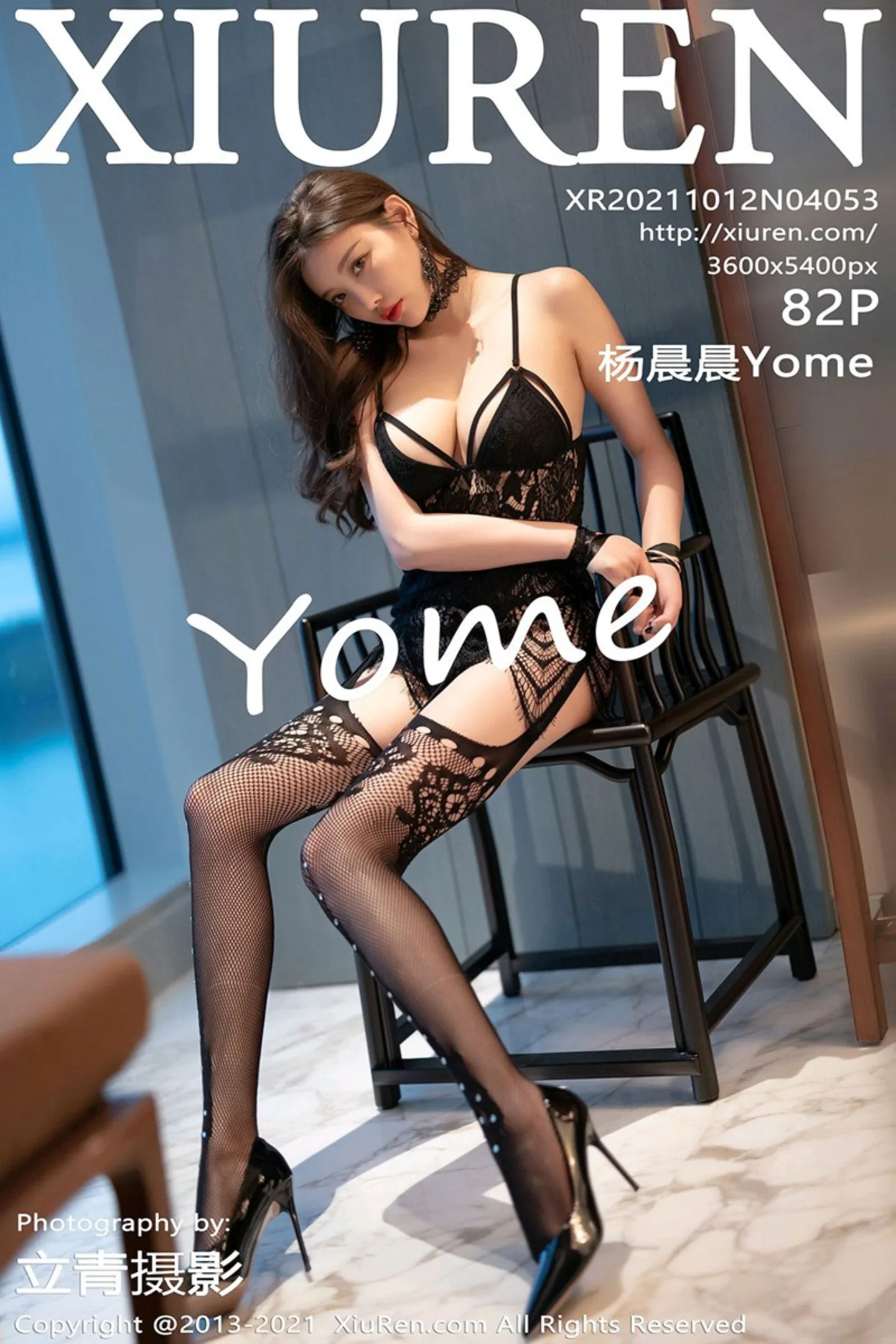 [XiuRen秀人网]No.4053_女神杨晨晨Yome私房黑色缕空情趣内衣配黑丝渔网撩人诱惑写真82P-秀人网 - XiuRen.Space